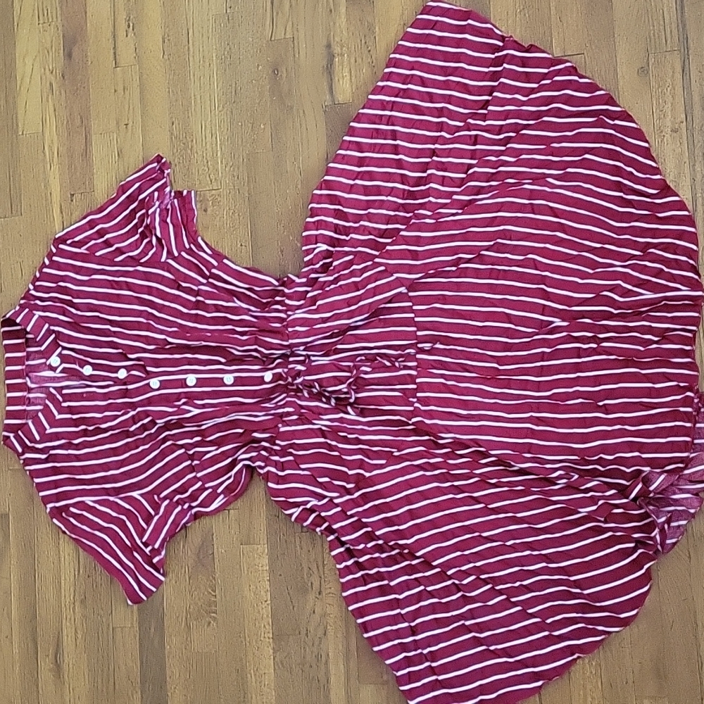 Medium red and white dress